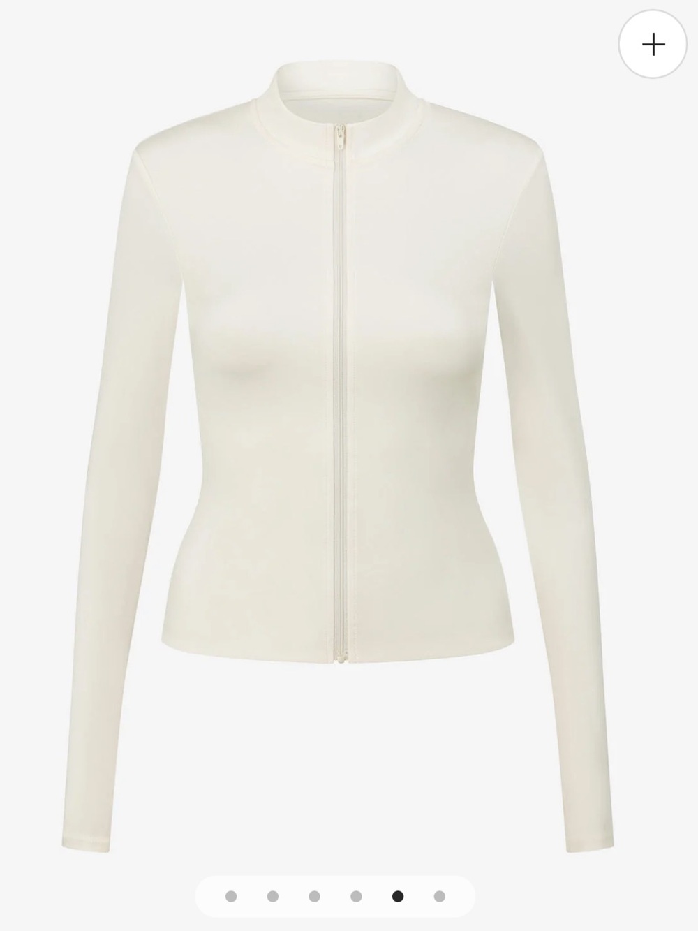 Crop Shop Boutique Serenity Longline Zip Up Jacket - Buttercream, Medium